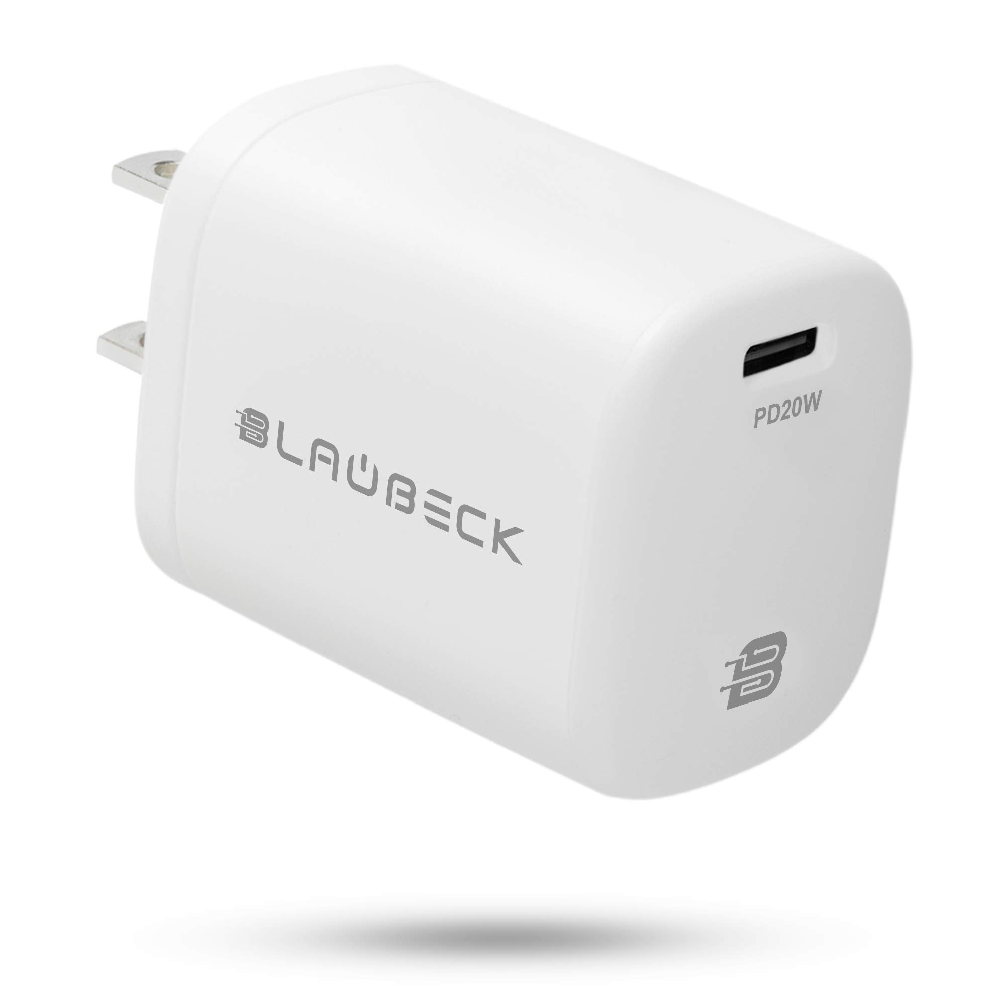 BLAUBECK 20W USB-C Fast Wall Charger – MagSafe Compatible Power Adapter for iPhone & iPad