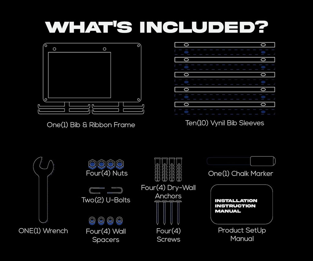 Medal Hanger Display for Runners, Marathon Medal Holder Display Wall Hanger and Race Bib Boards Holder with Chalkboard Marker - Holds up to 50 Medals, 40 Race Bibs