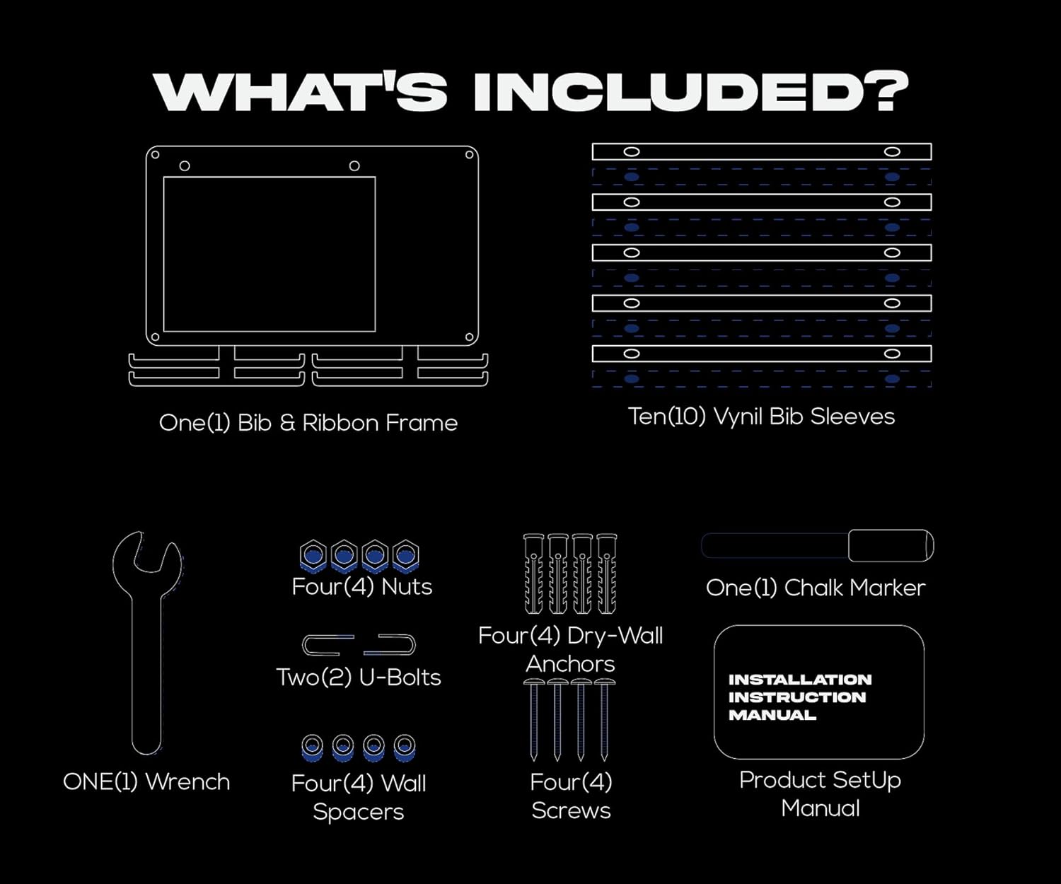 Medal Hanger Display for Runners, Marathon Medal Holder Display Wall Hanger and Race Bib Boards Holder with Chalkboard Marker - Holds up to 50 Medals, 40 Race Bibs
