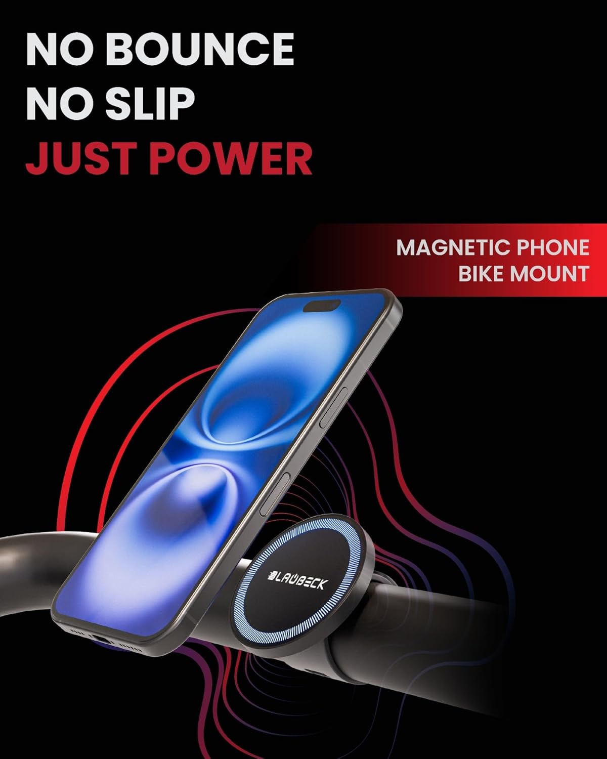 Bike Mount Stroller Phone Holder for MagSafe - Universal Magnetic Phone Mount for Stroller, Treadmill, Golf Push Cart, Steering Wheel, Peloton Bike & Tread - Exercise Accessories for iPhone