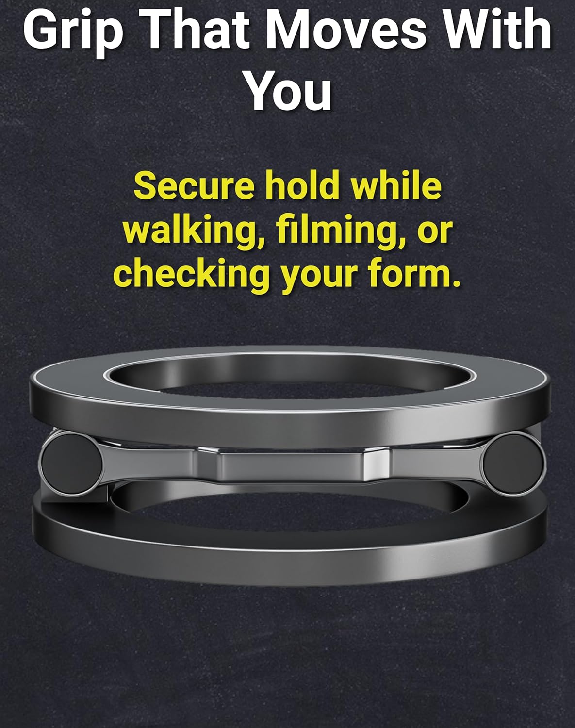 Thick Desk Stand & Dual Magnetic Phone Holder for MagSafe and Android. Magnetic Stand Scroller for iPhone. Dual Magnet Mount for Gym, Office, and Home Use - Not for Pocket