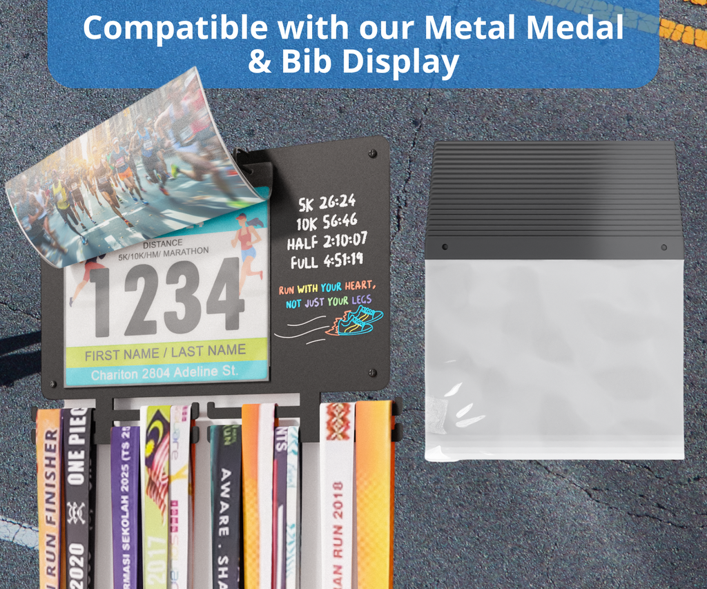 BLAUBECK 20 Extra Bib Sleeves for Running Medal Hanger