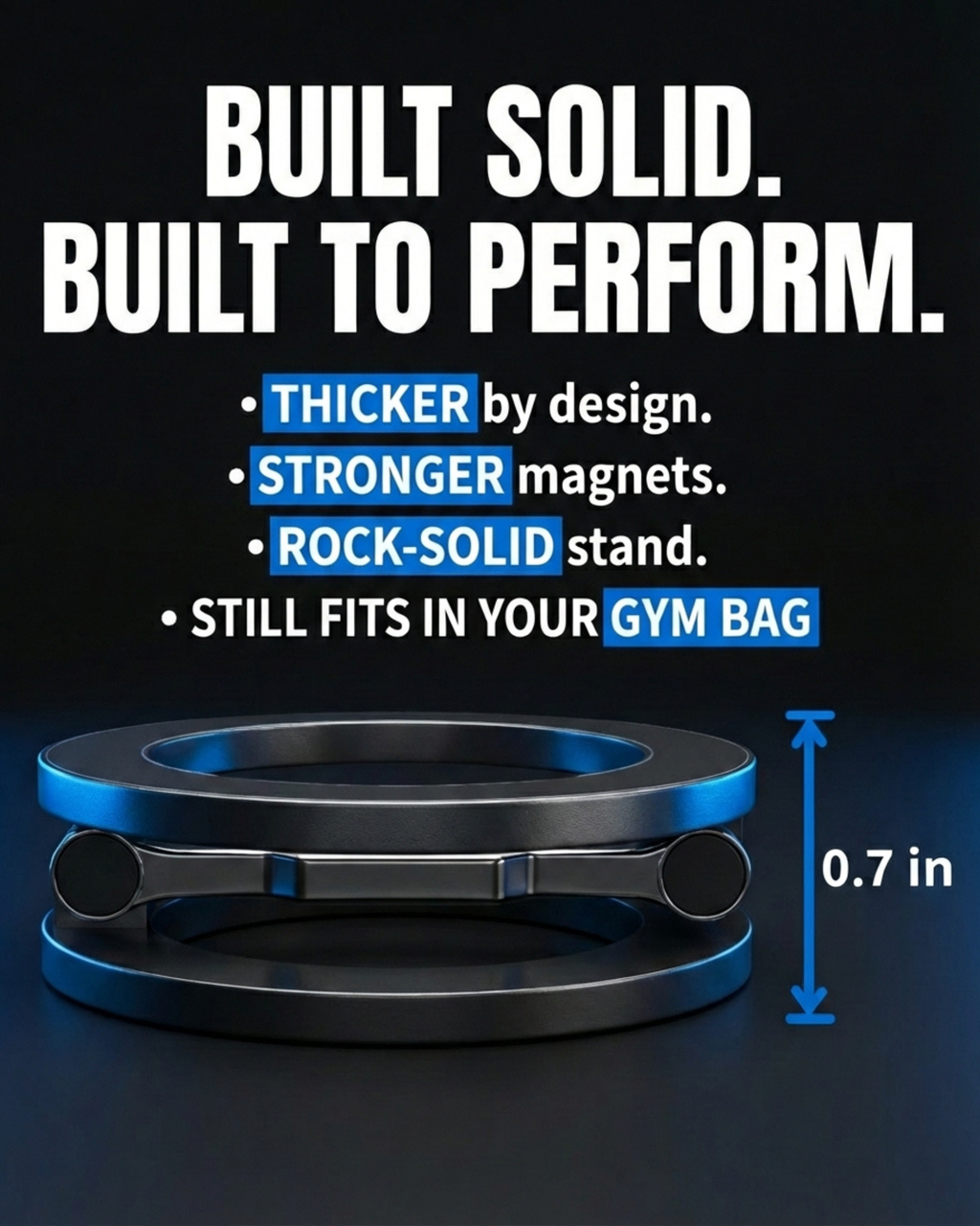 Thick Dual Magnetic Phone Grip & Desk Stand for MagSafe & Android | BLAUBECK