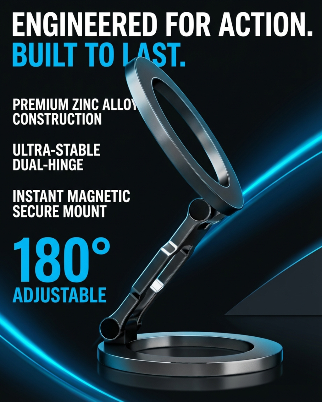 Thick Dual Magnetic Phone Grip & Desk Stand for MagSafe & Android | BLAUBECK