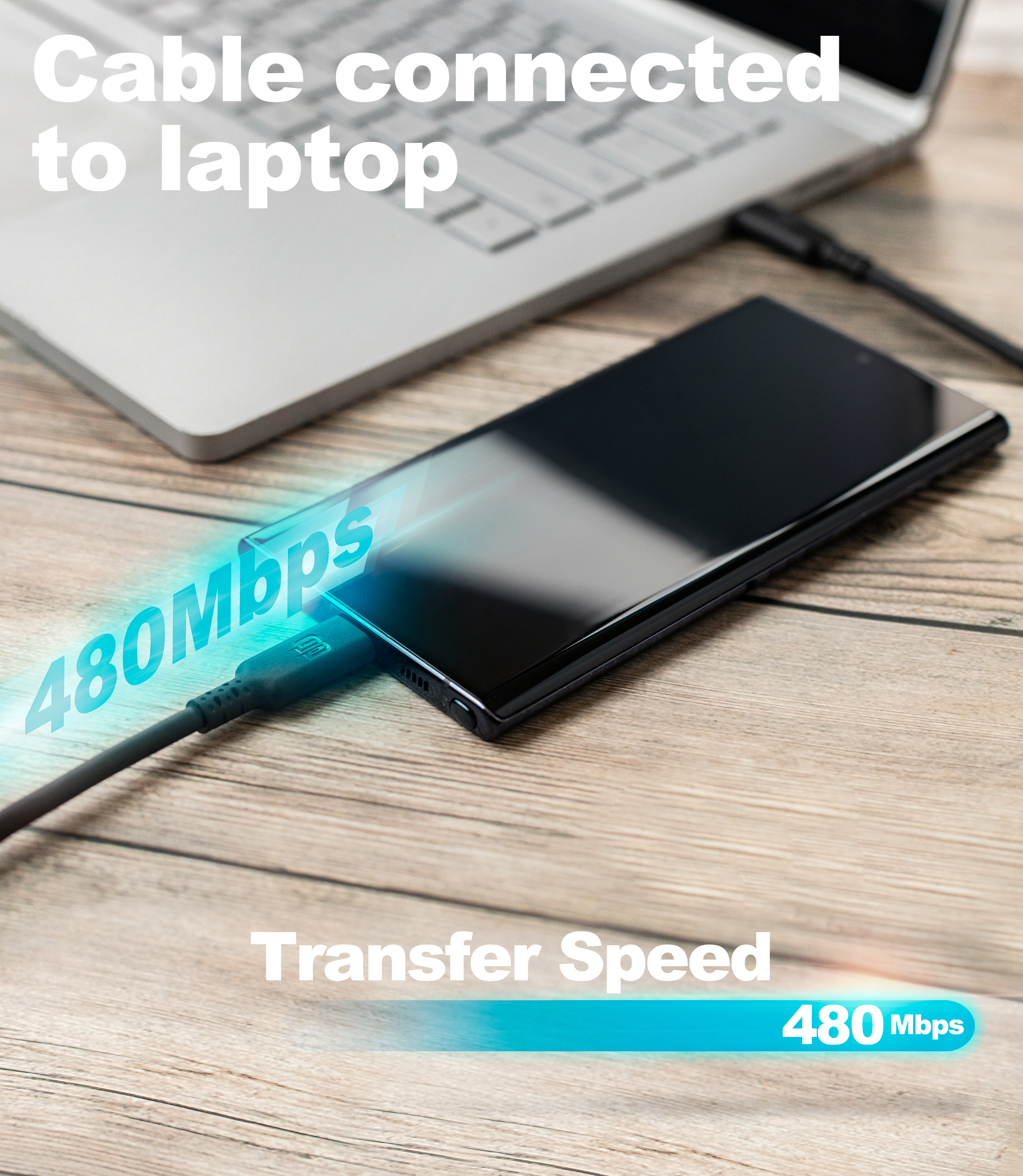 USB C Cable 100W 6.6ft TPE Cord USB C to USB C Fast Charge 5A 20V